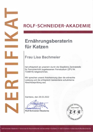 Zertifikat-Ernährungsberaterin_2022-03-28 Zertifikat zur Ernährungsberaterin für Katzen